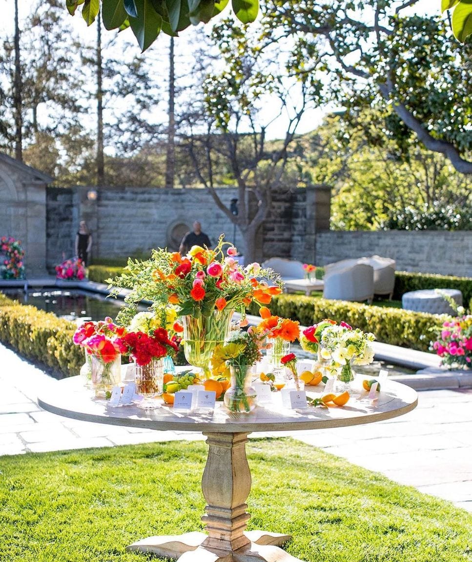 Greystone Mansion, Beverly Hills, CA luxury wedding flowers by CHIC Flowers - arrangement 3