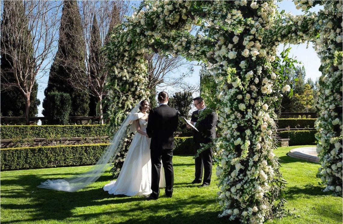 Greystone Mansion, Beverly Hills, CA luxury wedding flowers by CHIC Flowers - arrangement 7